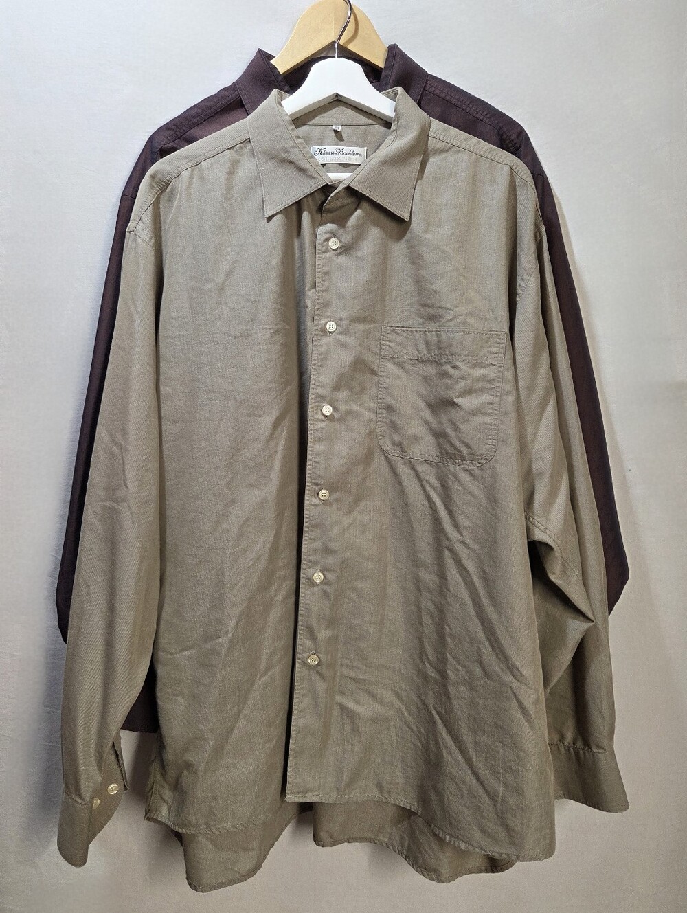 Long Sleeve Soft Cotton Klauss Boehler Mens Button Up Shirts Sz 17.5/44 X2